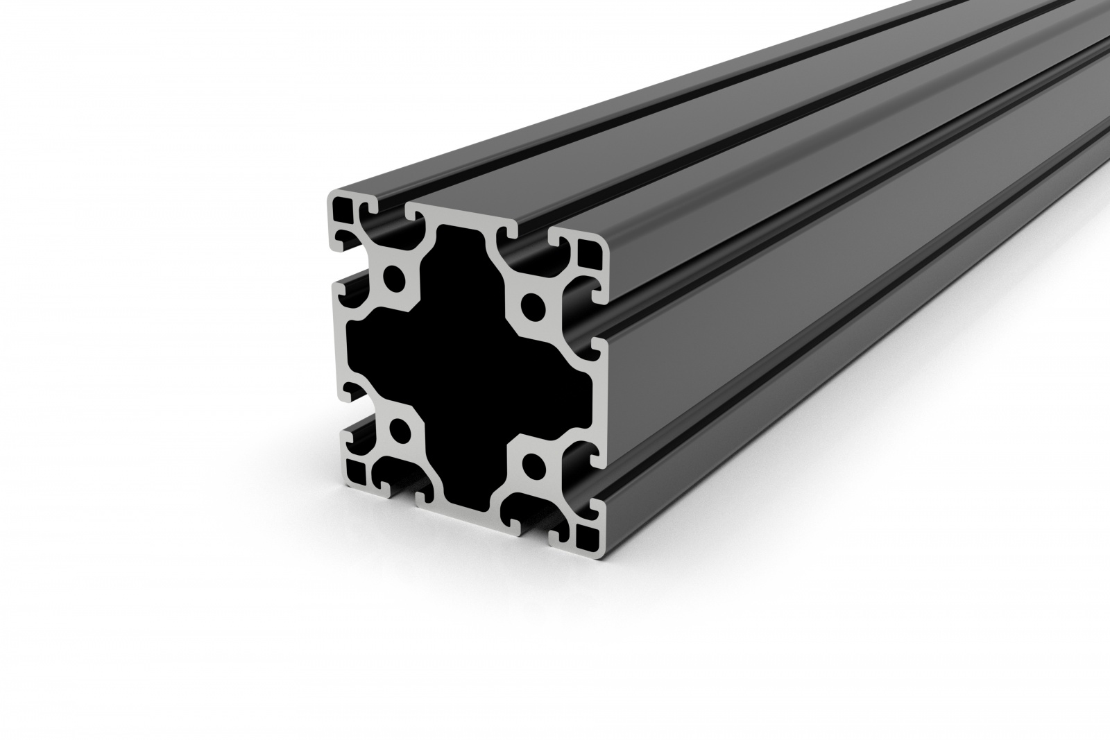 Aluminium profile 80x80 light groove 8 I-type black